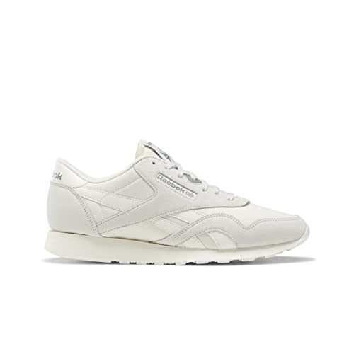 Reebok Men's Classic Nylon Sneaker, White/Light Grey, 4.5