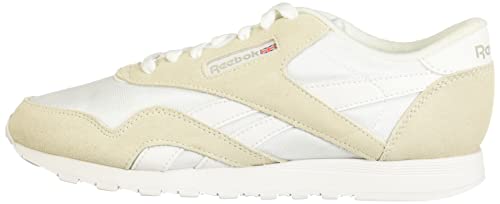 Reebok Men's Classic Nylon Sneaker, White/Light Grey, 4.5