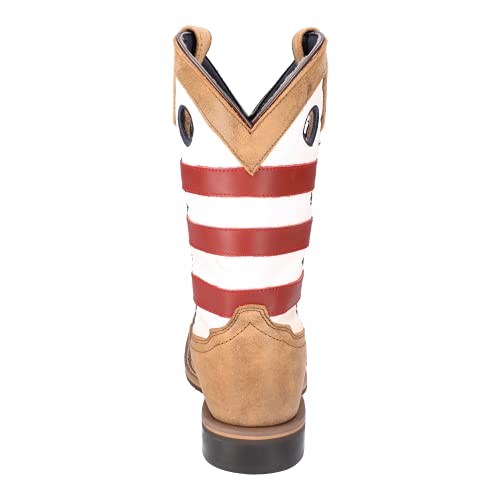 Smoky Mountain Boots | Stars & Stripes Series | Women’s Western Boot | 10-Inch Height | Square Toe | Durable Leather | Rubber Sole & Block Heel | Tricot Lining & Leather Upper | Steel Shank