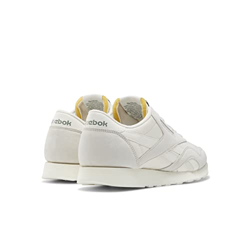 Reebok Men's Classic Nylon Sneaker, White/Light Grey, 4.5