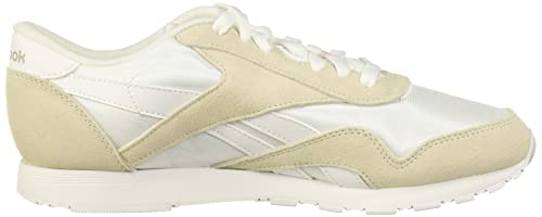 Reebok Men's Classic Nylon Sneaker, White/Light Grey, 4.5