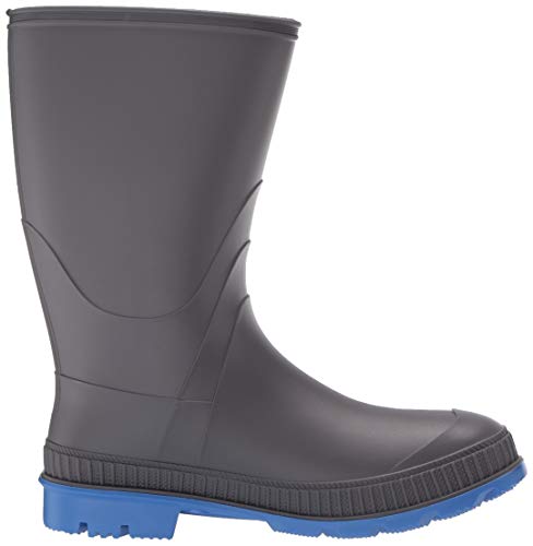 Kamik Baby Stomp Rain Boot, CHARCOAL/BLUE, 5 M US Toddler