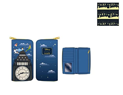 Loungefly Peter Pan Glow Clock Zip Around Wallet