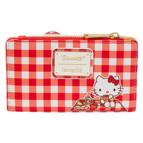 Loungefly Sanrio Hello Kitty Gingham Flap Wallet – Lucky Cat display picture 3