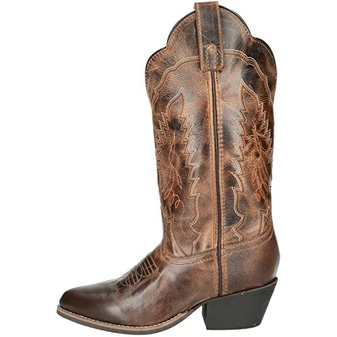 Smoky Mountain Boots | Amelia Series | Women’s Western Boot | 12-Inch Height | R-Toe | Durable Leather | Rubber Sole & Western Heel | Leather Upper & Man-Made Lining | Steel Shank