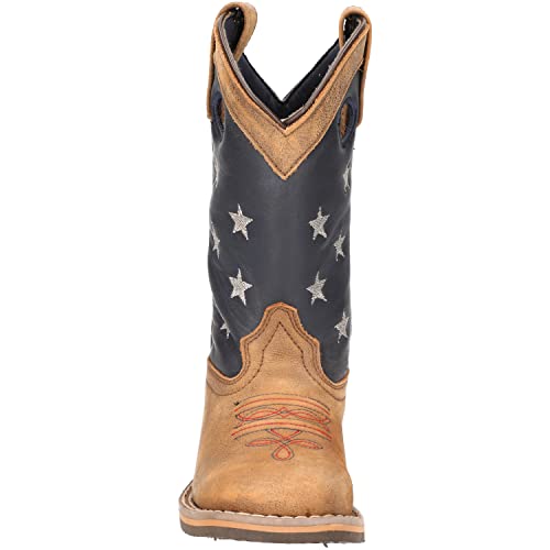 Smoky Mountain Boots | Stars & Stripes Series | Youth Western Boot | Square Toe | Genuine Leather | Rubber Sole & Block Heel | Leather Upper & Tricot Lining