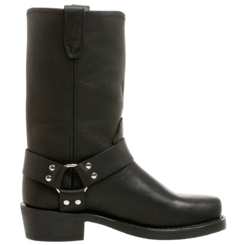 Dingo Mens Dean Harness Pull On Boots Mid Calf - Black