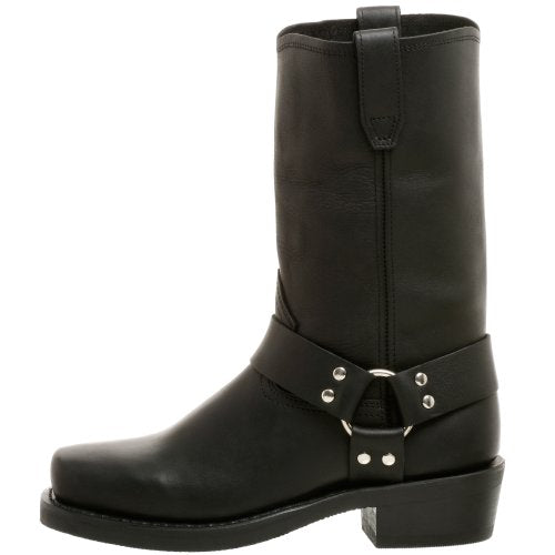 Dingo Mens Dean Harness Pull On Boots Mid Calf - Black