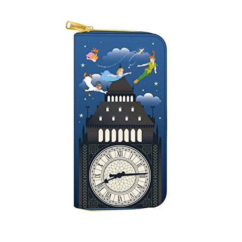 Loungefly Peter Pan Glow Clock Zip Around Wallet