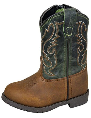 Smoky Mountain Boots | Hopalong Series | Toddler Western Boot | U-Toe | Genuine Leather | TPR Sole & Walking Heel | Man-Made Lining | Distressed Design