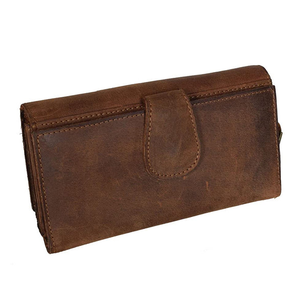 STS Ranchwear Women's Leather The Baroness Tri-fold Wallet, Lightweight,Brown, One Size