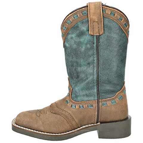 Smoky Mountain Boots | Galveston Series | Youth Western Boot | Square Toe | Genuine Leather Material | TPR Sole & Block Heel | Tricot Lining & Leather Upper